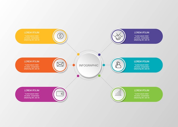 Creatief concept bedrijfsgegevensvisualisatie voor infographic