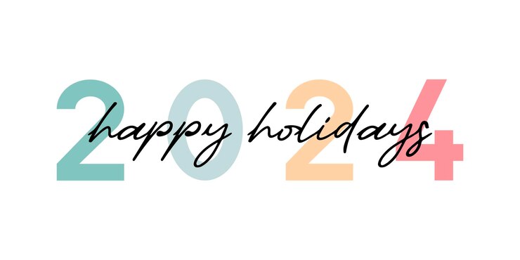 Vector creatief concept van 2024 happy new year poster ontwerp sjabloon met typografie logo 2024