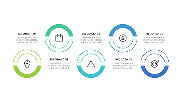 Creatief concept voor infographic met 5 stappen opties onderdelen of processen Bedrijfsgegevens visualisatie