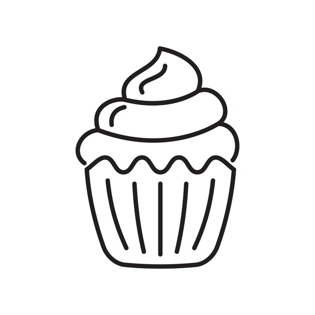 Vector creatief cupcake muffin logo vector design icon symbool