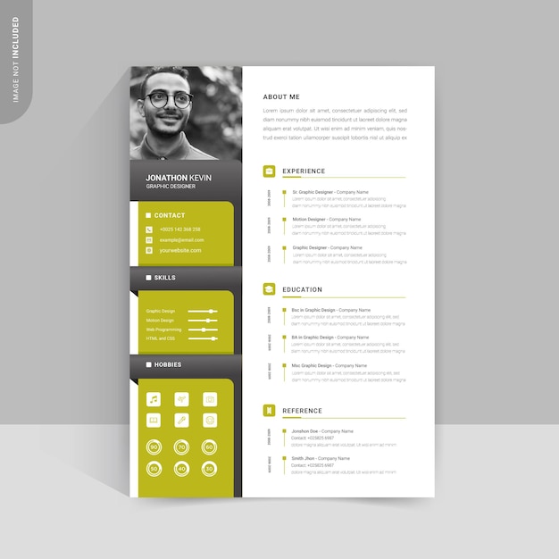 Creatief cv cv-sjabloonontwerp