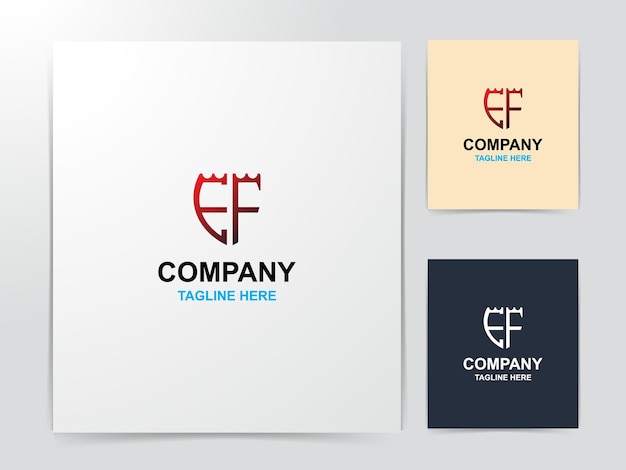 Creatief ef-monogram logo-ontwerp