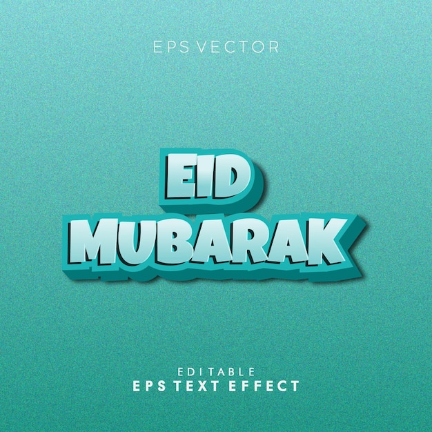 Vector creatief eid mubarak-teksteffect