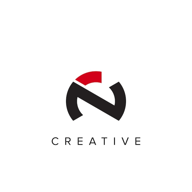 Creatief en minimaal trendy Letter NC of CN Logo Design.