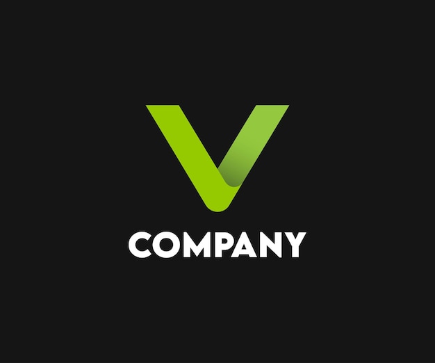 Creatief en minimalistisch Letter V Logo Design Icon