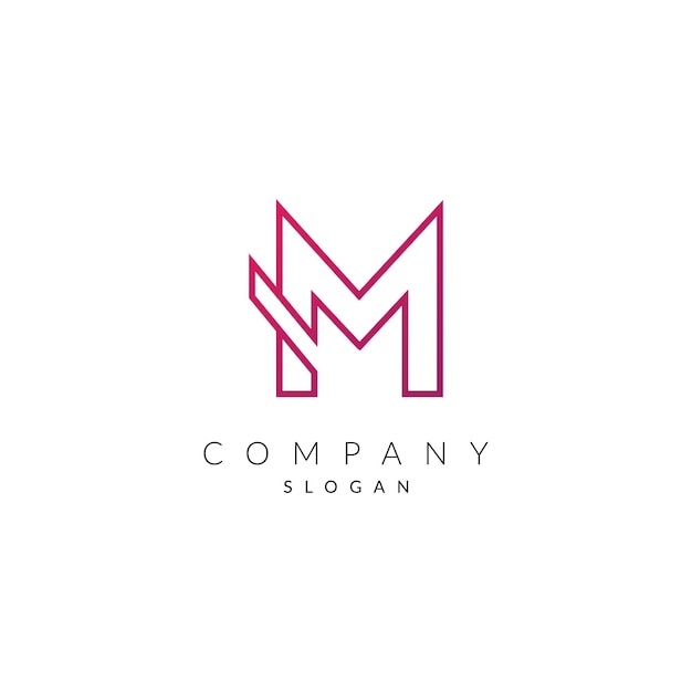 Creatief en modern M Letter-logo Pictogram vectorelement Vorm