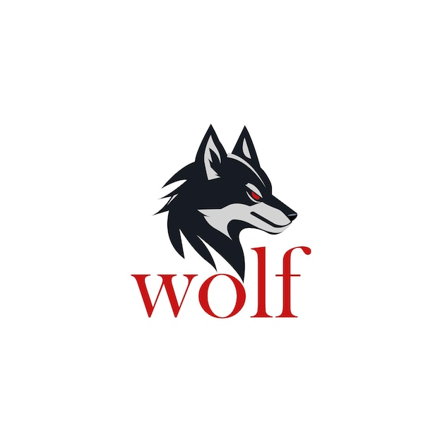 creatief en schoon wolf logo ontwerp wolf hoofd pictogram wolf vector illustratie ontwerp