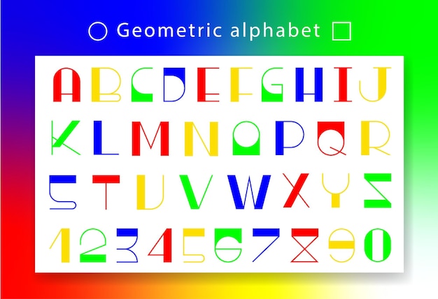 Creatief Engels geometrisch alfabet