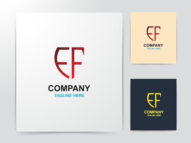 creatief ff-monogram logo-ontwerp