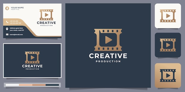 Creatief filmmaken spel logo en visitekaartje design.moderne stijl, creatief concept, inspiratie.