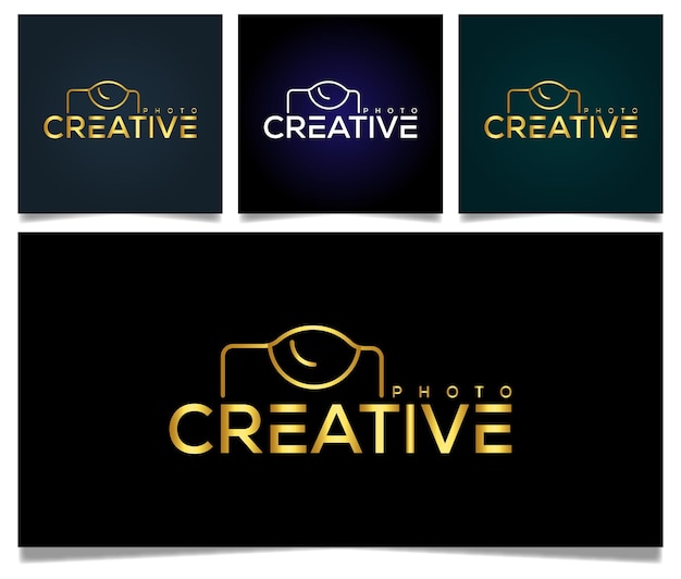 Vector creatief fotografie studio-logo