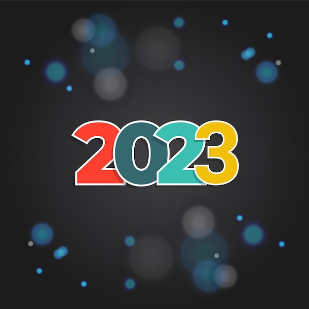 Creatief gelukkig nieuwjaar 2023 ontwerpsjabloon