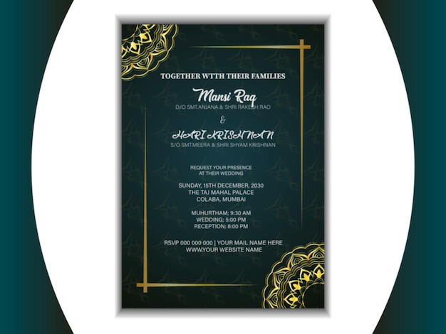 Creatief goud vector luxe bloemen bruiloft uitnodiging kaart sjabloon ontwerp