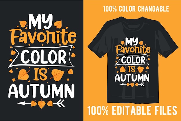 Creatief herfst t-shirtontwerp