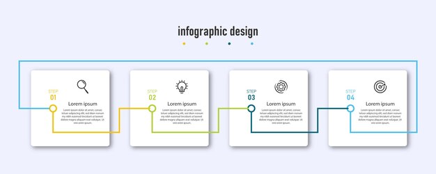 Vector creatief infografisch ontwerp voor bedrijven eenvoudig