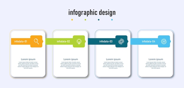 Vector creatief infografisch ontwerp voor bedrijven eenvoudig