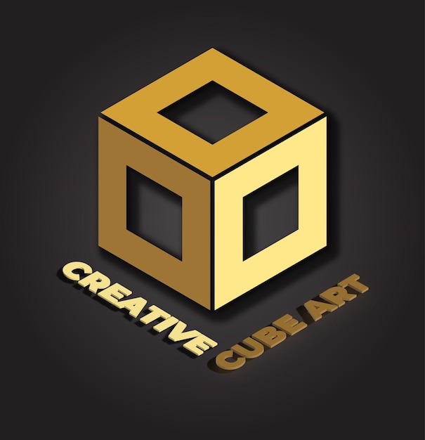 Vector creatief kubus logo ontwerp