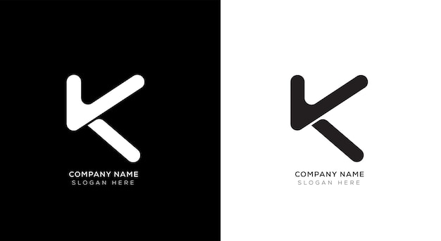 Creatief letter k-logo-ontwerp met verschillende kleuren