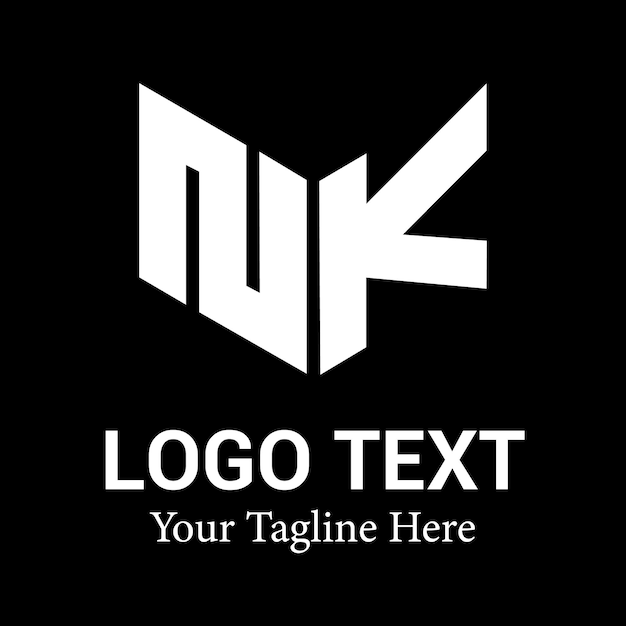 Vector creatief letter nk logo ontwerp vector afbeelding