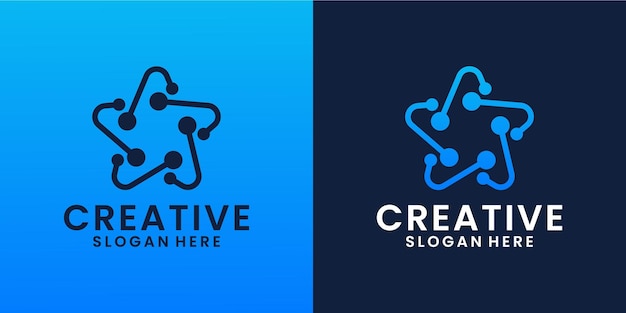 creatief logo-ontwerp met stertechnologie