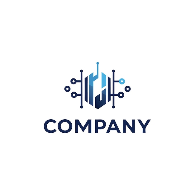 Creatief logo ontwerp vector illustratie voor Tech Startup Company