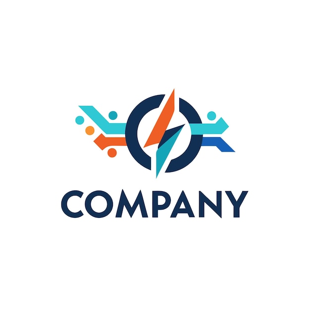 Creatief logo ontwerp vector illustratie voor Tech Startup Company