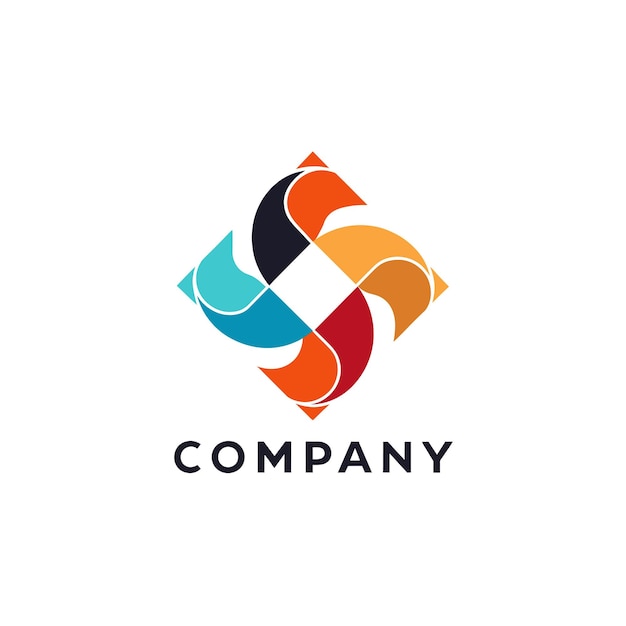 Creatief logoontwerp voor technologiebedrijf vectorillustratie