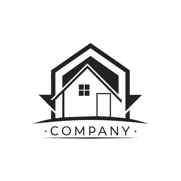 Creatief logoontwerp voor vectorillustratie van een vastgoedmaatschappij