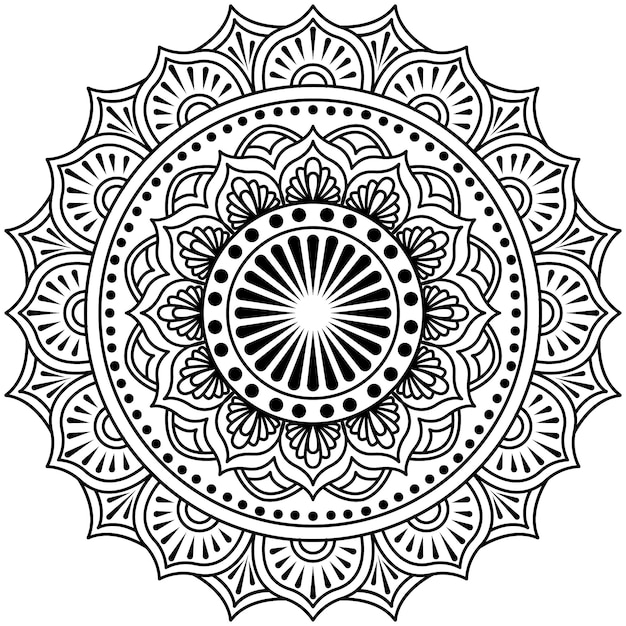 Creatief luxe mandala decoratief decoratief element als achtergrond in cirkelvorm