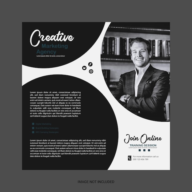 Vector creatief marketingbureau op sociale media