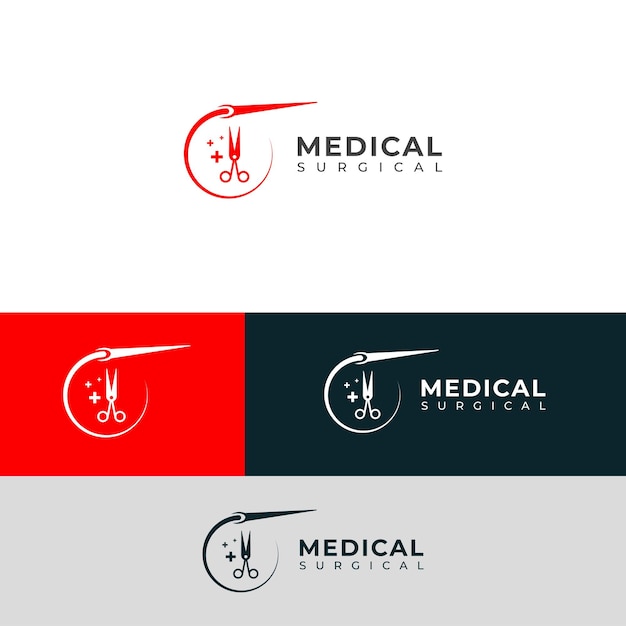 Creatief medisch chirurgisch vectorlogo