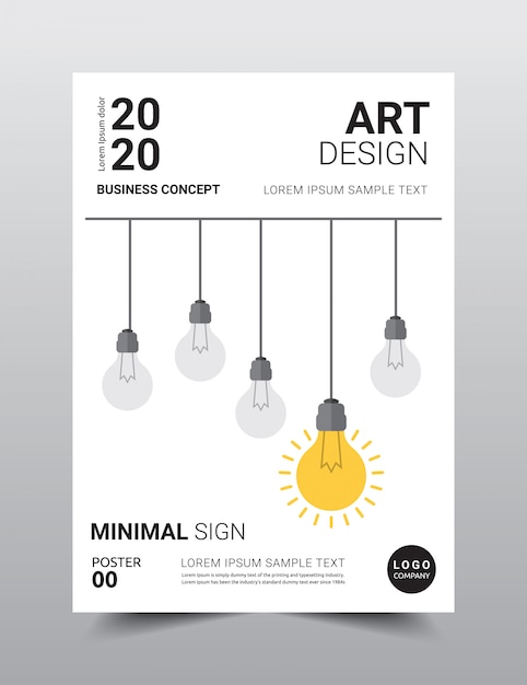 Vector creatief minimaal ontwerp poster sjabloon.