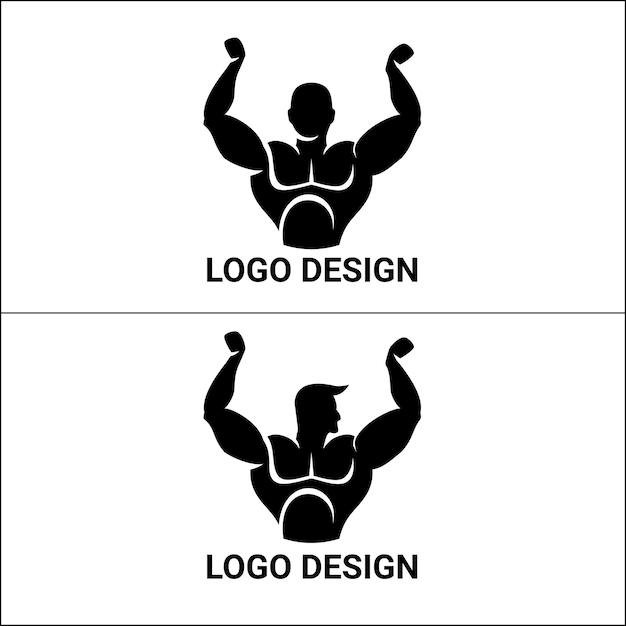 Creatief minimalistisch fitness-logo-ontwerp