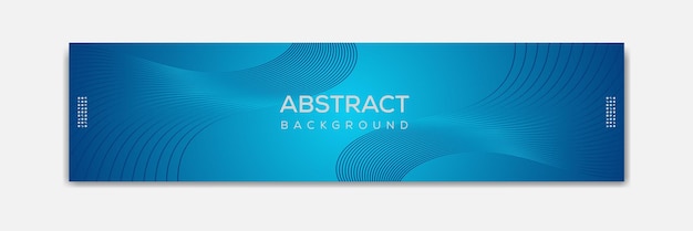 Creatief modern abstract Technologie blauwe gradiënt kleurrijke LinkedIn cover of banner ontwerp Template