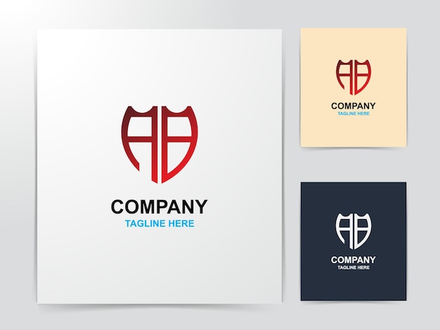 Creatief monogram ab logo-ontwerp