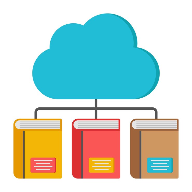 Vector creatief ontwerp icoon van cloudboeken