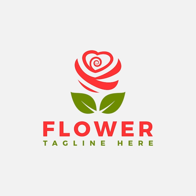 Creatief ontwerp van de logo van de roos