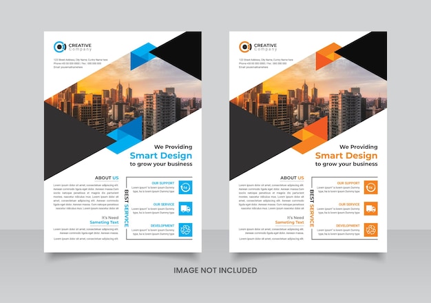Creatief ontwerp van flyer-sjabloon