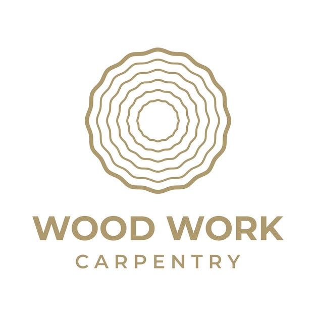 Creatief ontwerp van hout en natuurlijke vezels logo timmerman en houten plank met zaag ambachtsman tool Vectorillustratie