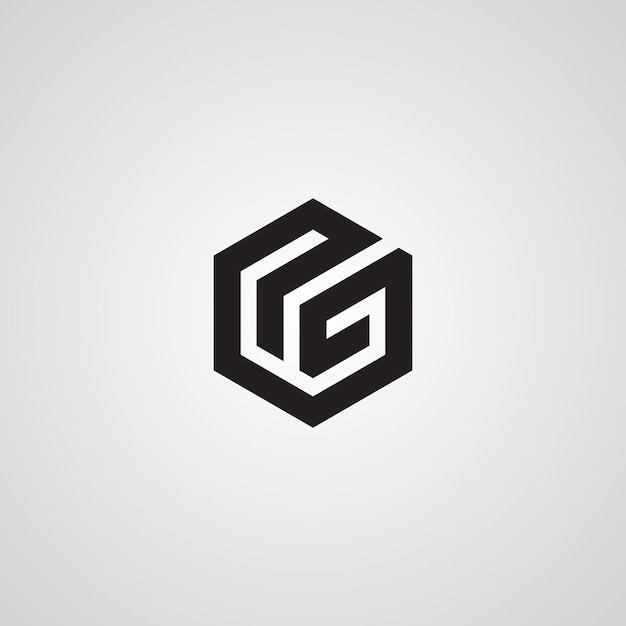 Creatief PG-letterlogo-ontwerp, eerste monogram PG-letterlogotype.