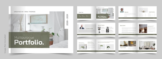 Creatief portfolio landschapsontwerp brochure