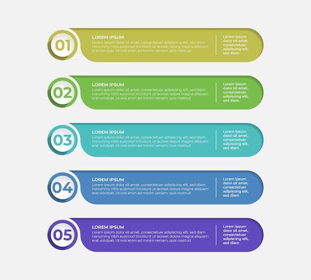 Creatief presentatielabelontwerp voor infographics in 5 stappen