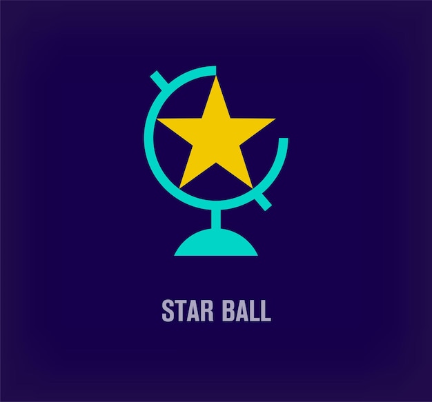 Creatief sterrenbollogo Unieke kleurovergangen Creatieve universum-astrologie en mondiaal logo