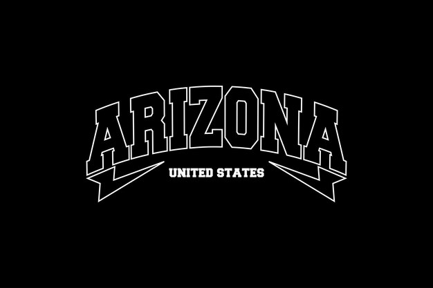 Creatief streetwear arizona concept vector grafisch ontwerp