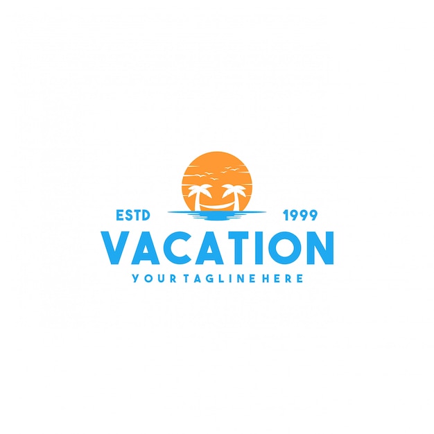 Creatief vakantie premium logo-ontwerp