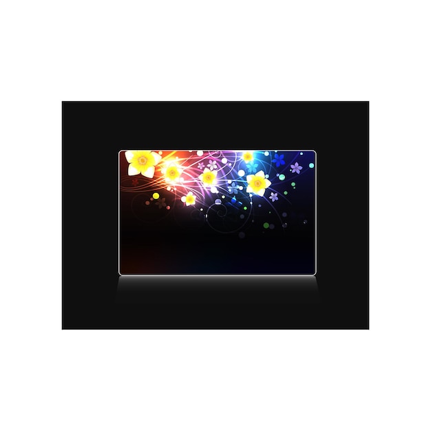 Creatief vector abstract kaartontwerp met zwarte achtergrondontwerp 9