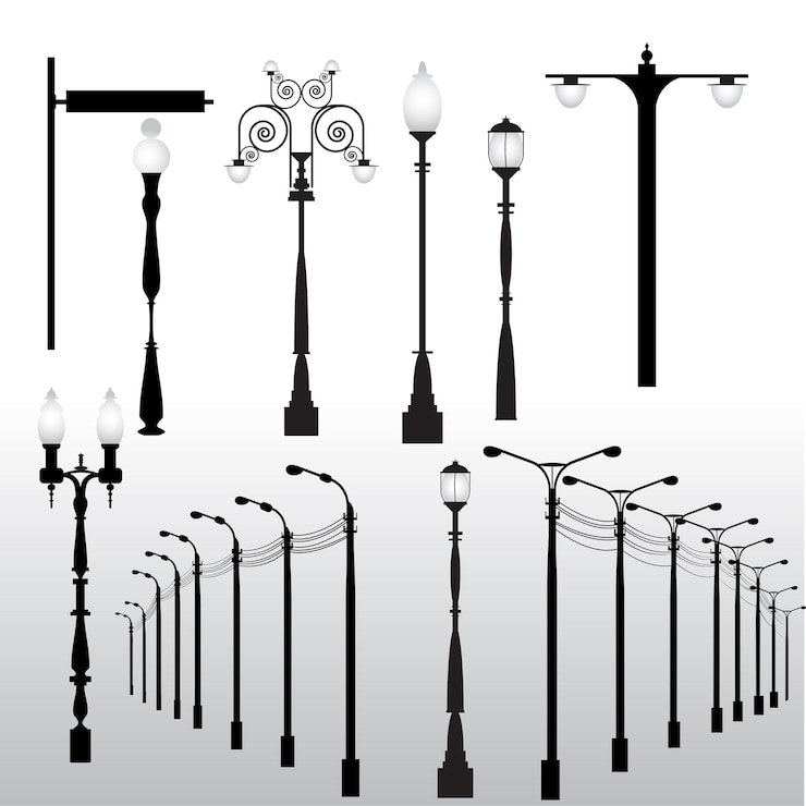 Vector creatief vector straatverlichting illustratieontwerp