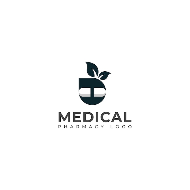 Creatief vectormodel voor het ontwerp van het logo van een medische apotheek