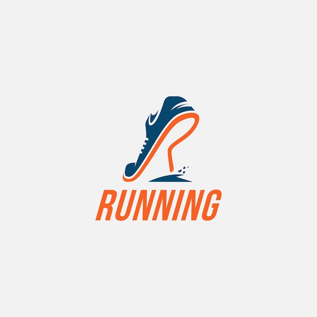 Creatief woordmerk logo R voor Run-logo Running logo vector sjabloon op witte achtergrond