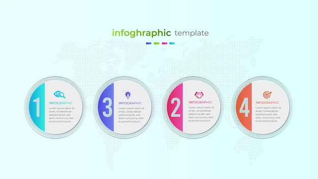 Vector creatief zakelijk infographic element met transparant effect